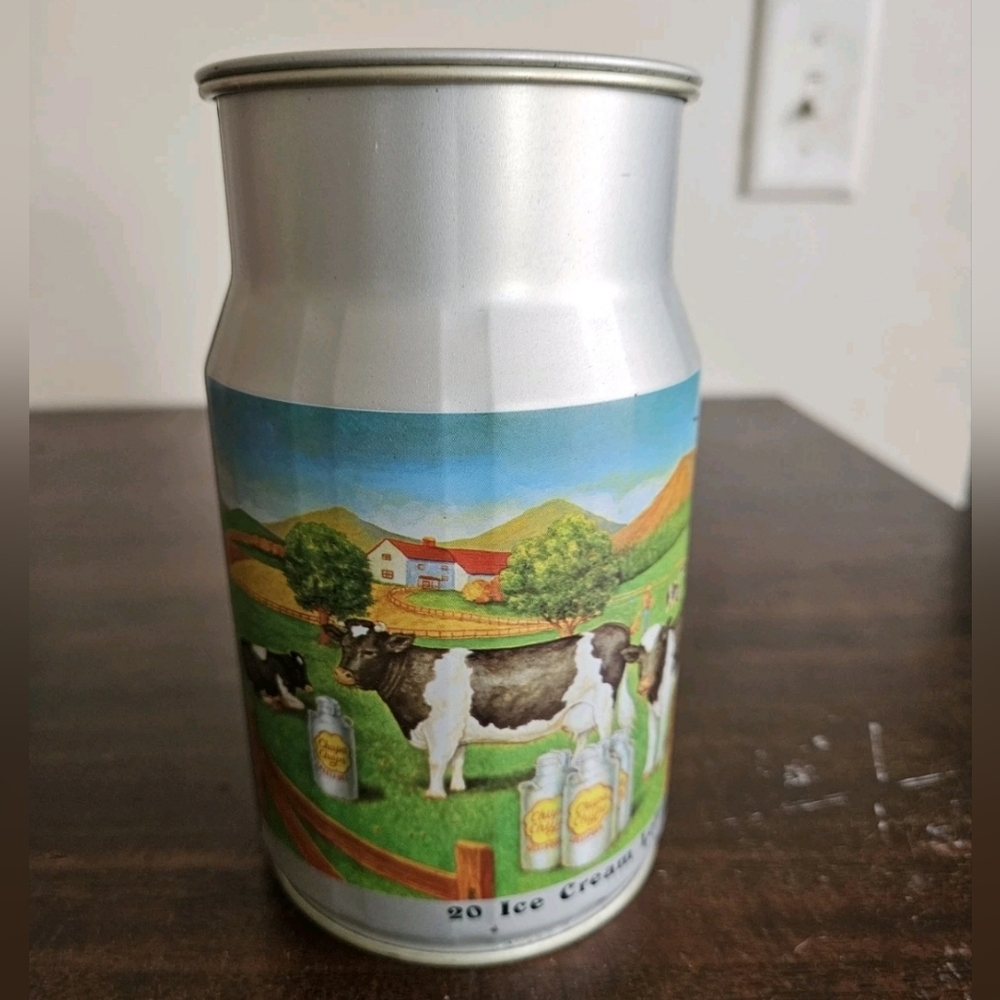 CHUPA CHUPS Milk Cow Tin Can 2nd Edition Collectible Ice Cream Lollipops Bank
